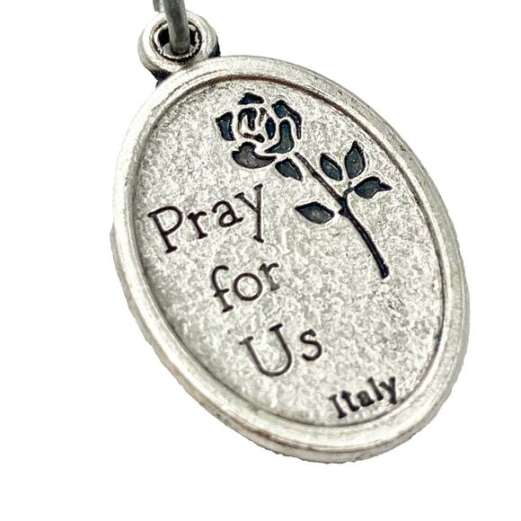 Vintage St. Christopher Medal Necklace Catholic Saint Travelers Jesus Italy 18" - Picture 3 of 9